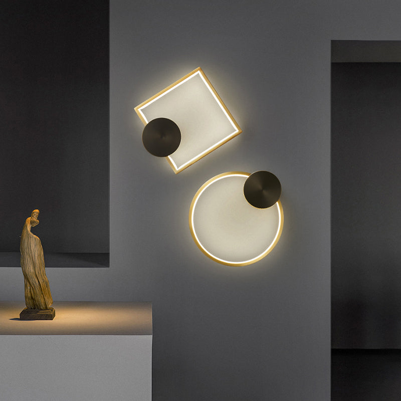 Geometrische Form Metallwandbeleuchtung moderne ein Lichtwandmontageleuchte