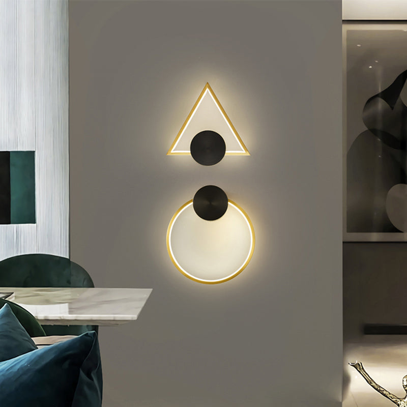 Geometrische Form Metallwandbeleuchtung moderne ein Lichtwandmontageleuchte