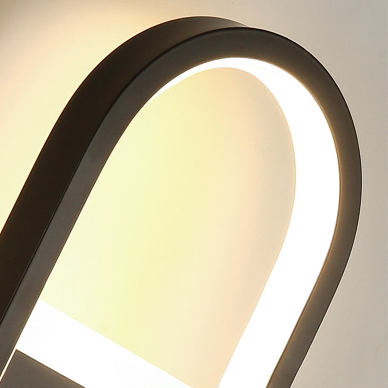 Metall ovale Formwandbeleuchtung moderne 1-Licht-Wandleuchte