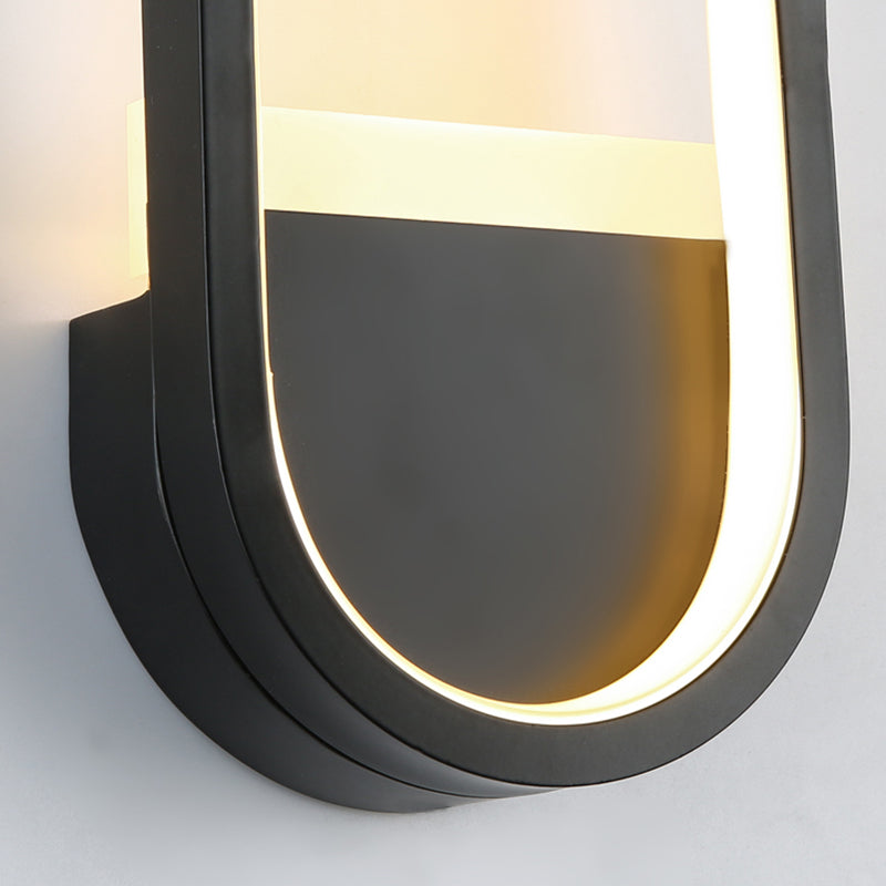 Metall ovale Formwandbeleuchtung moderne 1-Licht-Wandleuchte