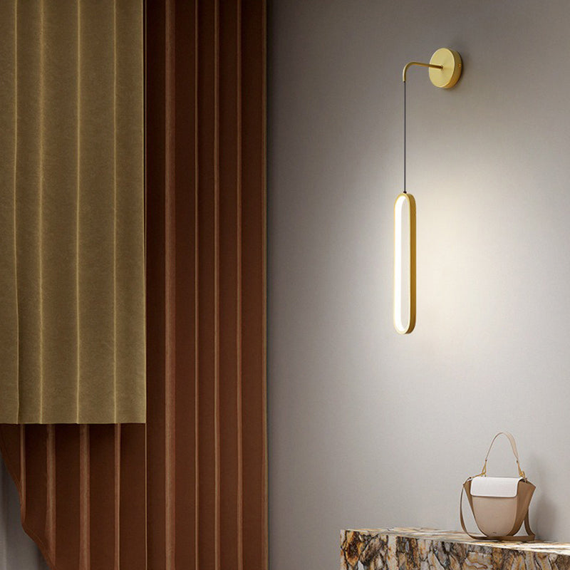 Metall ovale Formwandbeleuchtung moderne 1-Licht-Wandleuchte