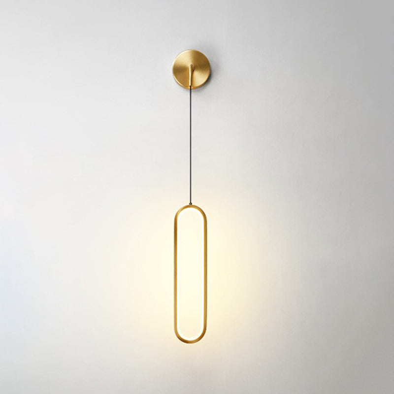 Metall ovale Formwandbeleuchtung moderne 1-Licht-Wandleuchte