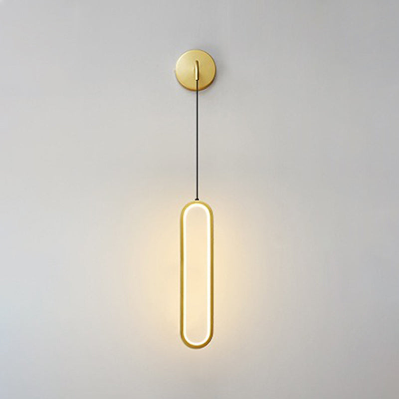 Metall ovale Formwandbeleuchtung moderne 1-Licht-Wandleuchte