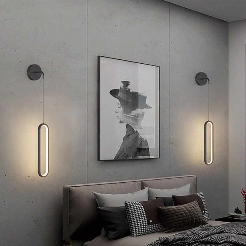 Metall ovale Formwandbeleuchtung moderne 1-Licht-Wandleuchte