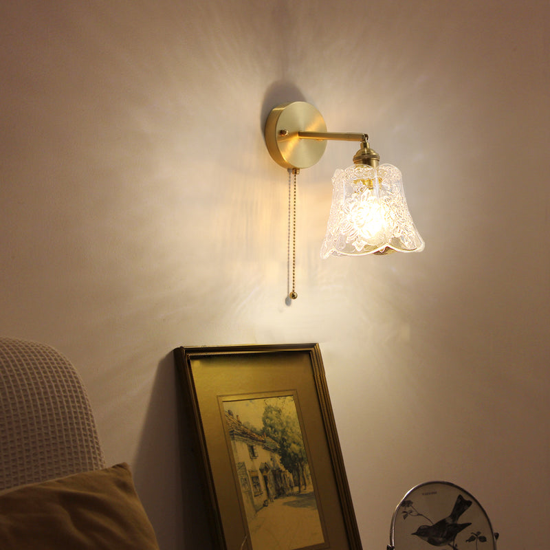 Moderne Stil Blumenförmige Wandmontaglampe Metall 1 Licht Wandbeleuchtung Ideen