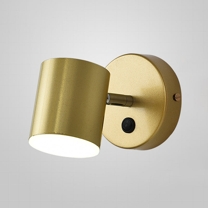 Moderne Stilzylinderwandmontage Lampe Metall 1 Lichtwandbeleuchtung Armaturen