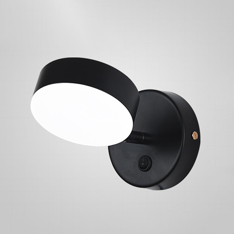 Moderne Stilzylinderwandmontage Lampe Metall 1 Lichtwandbeleuchtung Armaturen