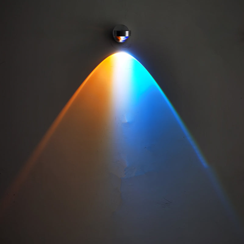 Modern Style Ball Wall Mounted Lamp Metal 1 Light Wall Lighting Ideas in Silver