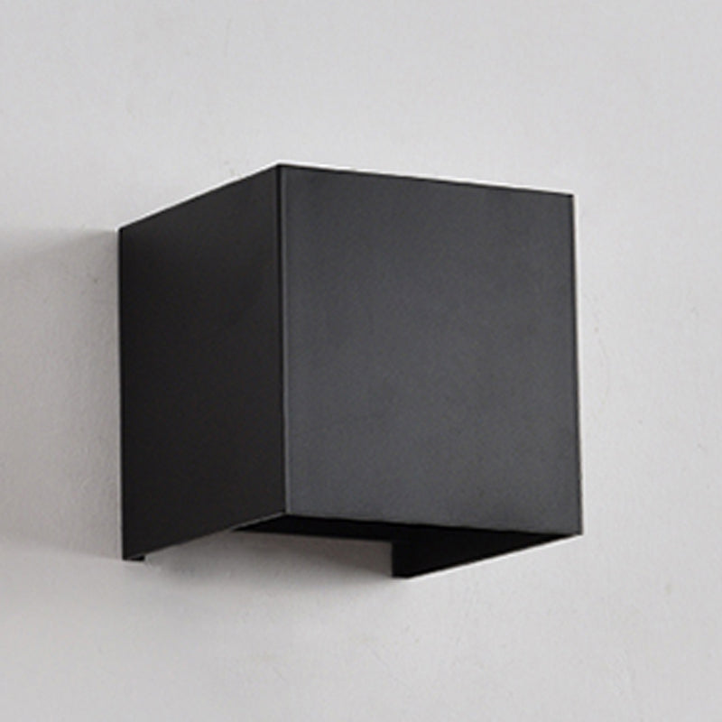 Square Shape 2 Lights Metal Wall Lighting Modern Style Wall Mount Lighting