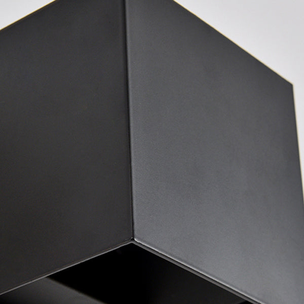 Square Shape 2 Lights Metal Wall Lighting Modern Style Wall Mount Lighting