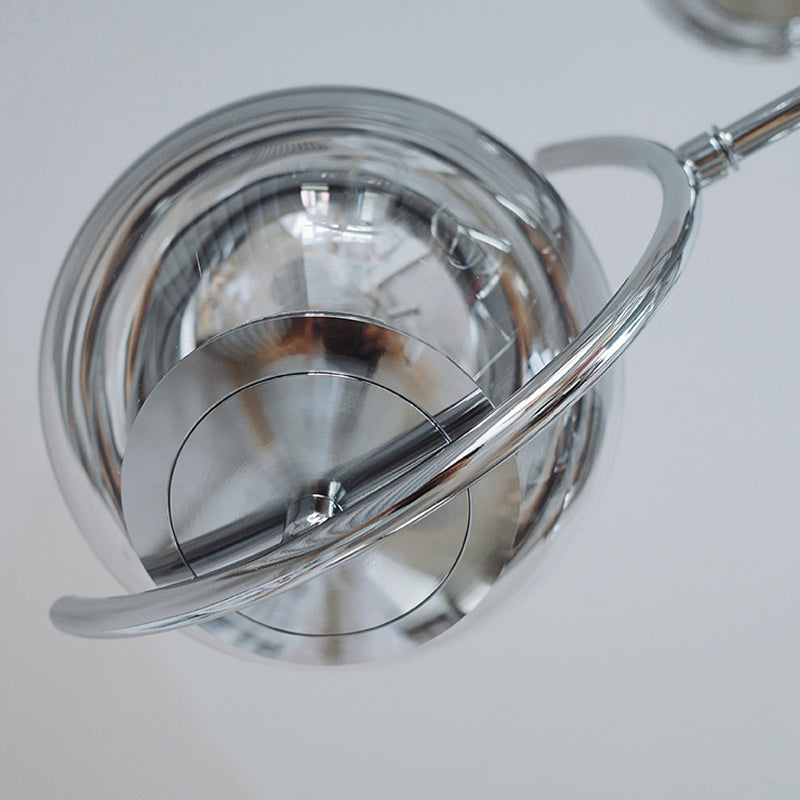 Globe Pendant Lights Modernism Glass Pendant Lighting Fixtures in Silver