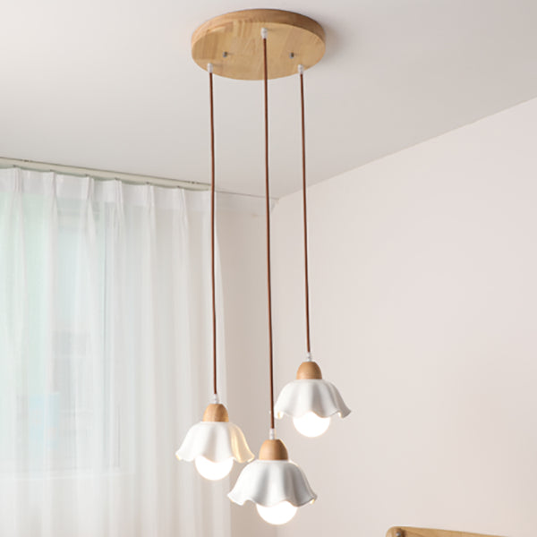 Éclairage d'éclairage en bois Kit de pendentif nordique moderne pour salle à manger