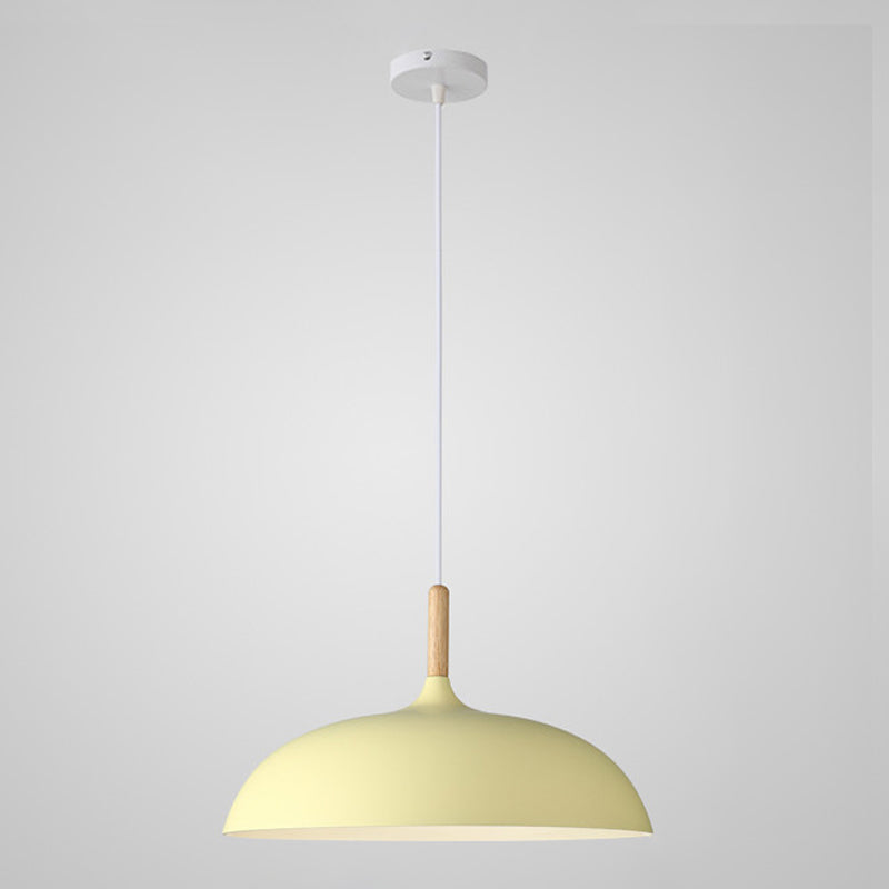 Pot Cover Shade Hanging Lighting Modern Macaron Style Metal 1 Pendant Light Pendant pour le chevet