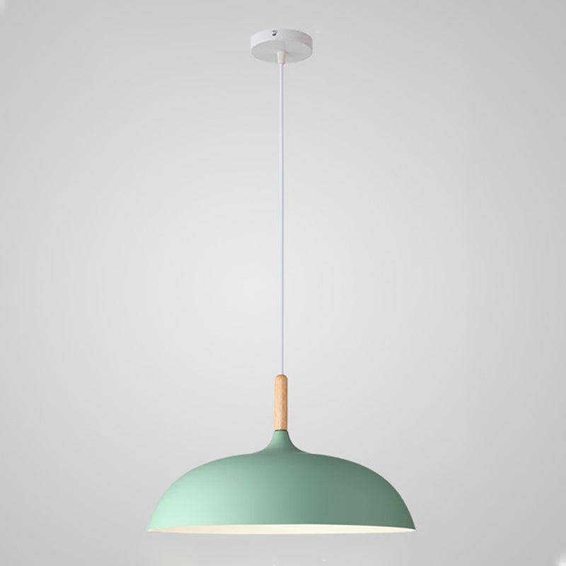 Pot Cover Shade Hanging Lighting Modern Macaron Style Metal 1 Pendant Light Pendant pour le chevet
