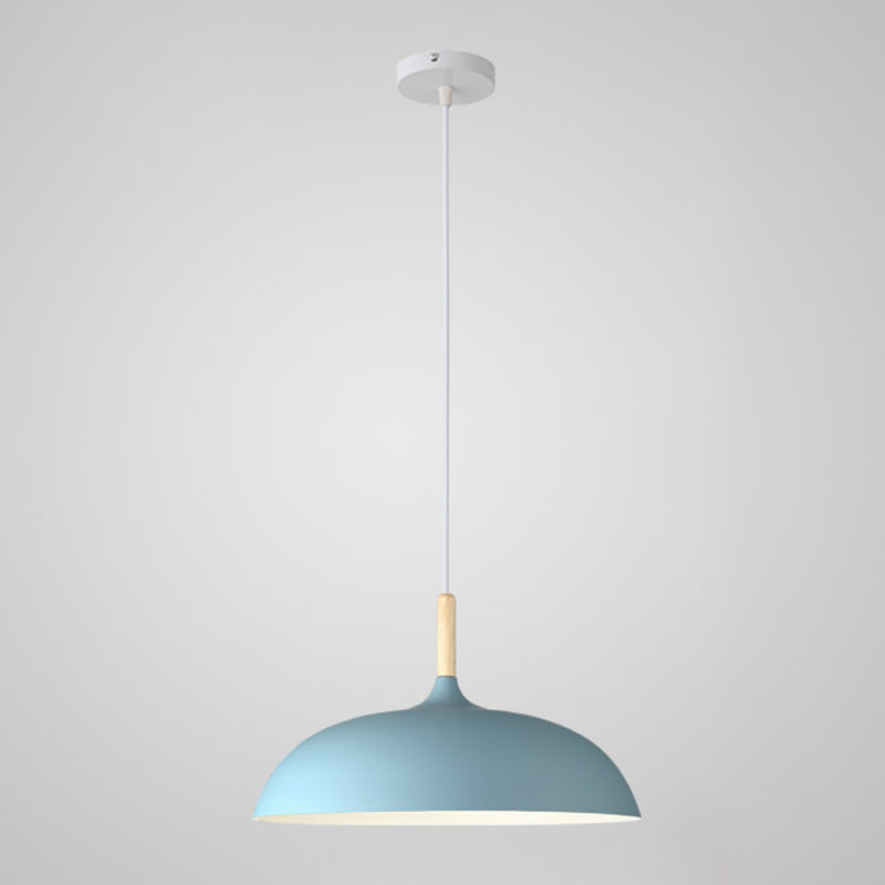 Pot Cover Shade Hanging Lighting Modern Macaron Style Metal 1 Pendant Light Pendant pour le chevet