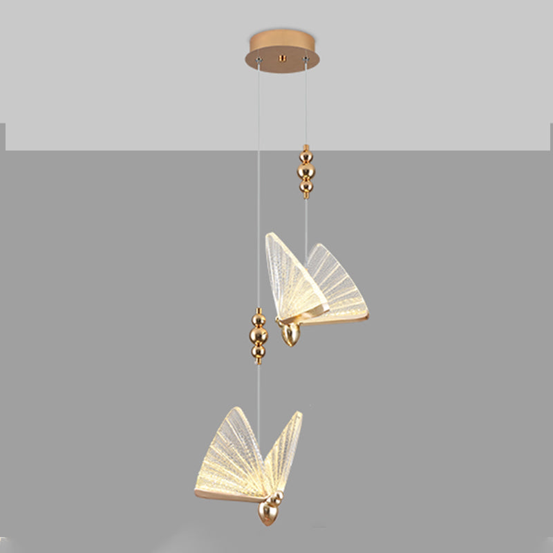 Butterfly Shat Lighting Lighting Modern Style Metal Light Pendant Light Pendant pour le chevet