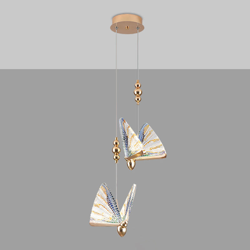 Butterfly Shat Lighting Lighting Modern Style Metal Light Pendant Light Pendant pour le chevet