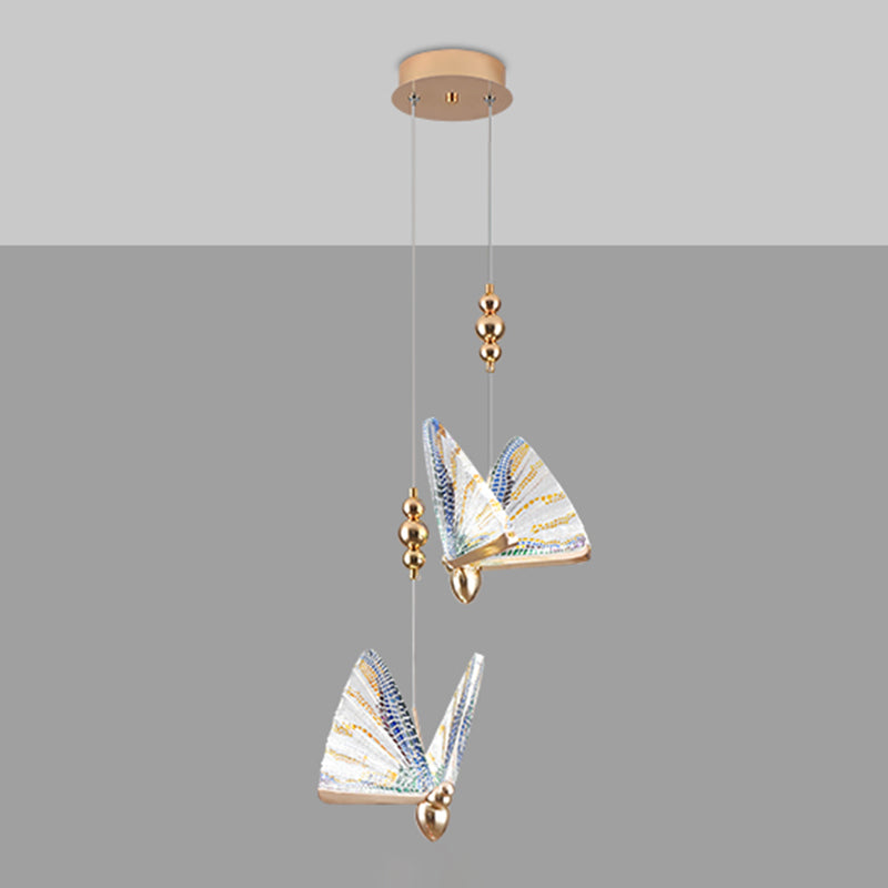 Butterfly Shat Lighting Lighting Modern Style Metal Light Pendant Light Pendant pour le chevet
