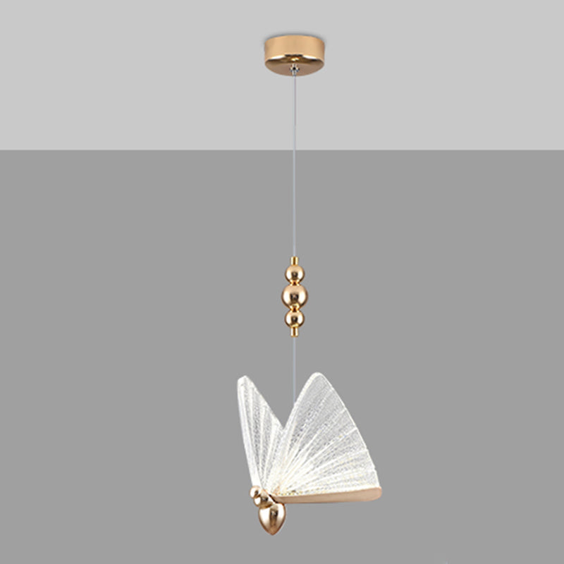 Butterfly Shat Lighting Lighting Modern Style Metal Light Pendant Light Pendant pour le chevet