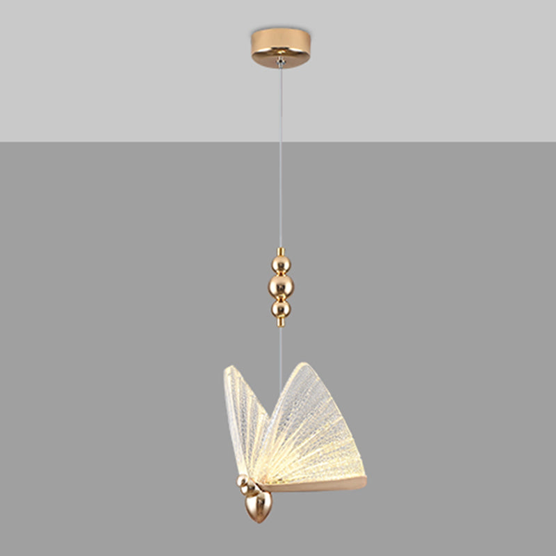 Butterfly Shat Lighting Lighting Modern Style Metal Light Pendant Light Pendant pour le chevet