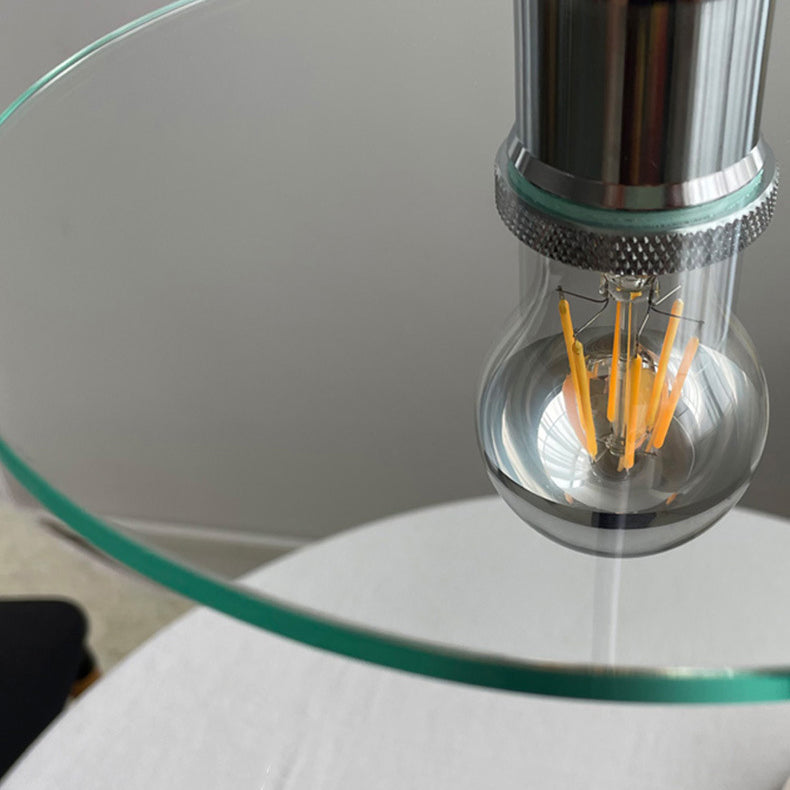 Verre transparente en verre moderne Pendre de plafond mince à 1 lumière pour le café