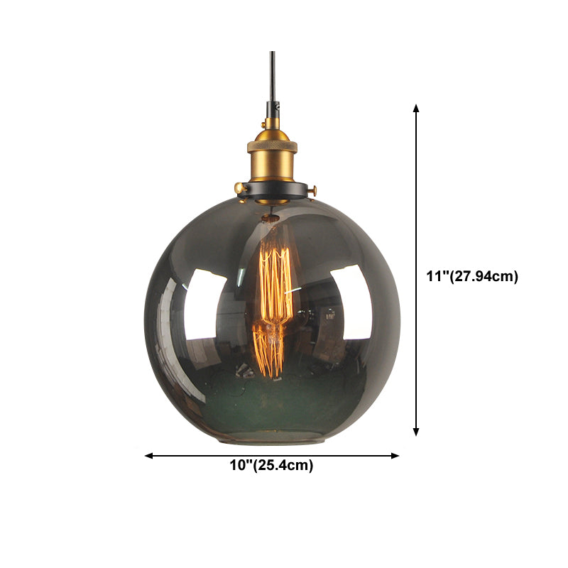 Ein-Bulb-Glasanhänger Lampe Industriegeometrische Schlafzimmer-Federung Licht