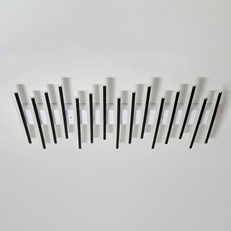 Luminaires encastrés en métal, plafonniers linéaires modernes pour chambre à coucher avec abat-jour en acrylique
