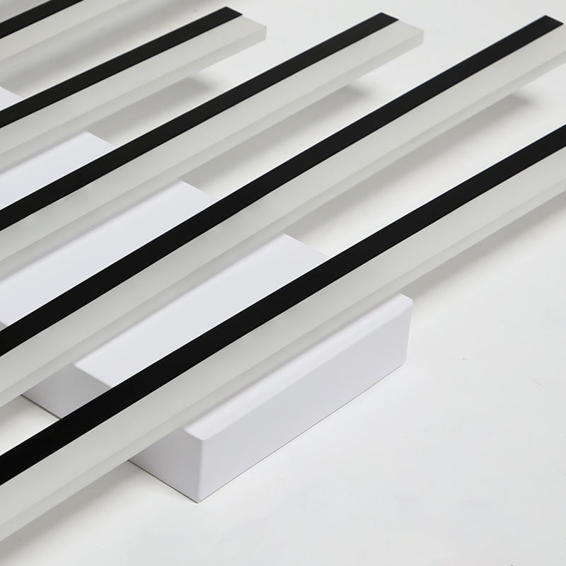Luminaires encastrés en métal, plafonniers linéaires modernes pour chambre à coucher avec abat-jour en acrylique