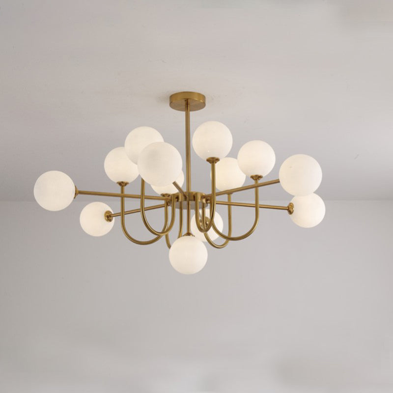 Contemporary Chandelier Glass Shade Pendant Lighting Fixtures for Dining Room