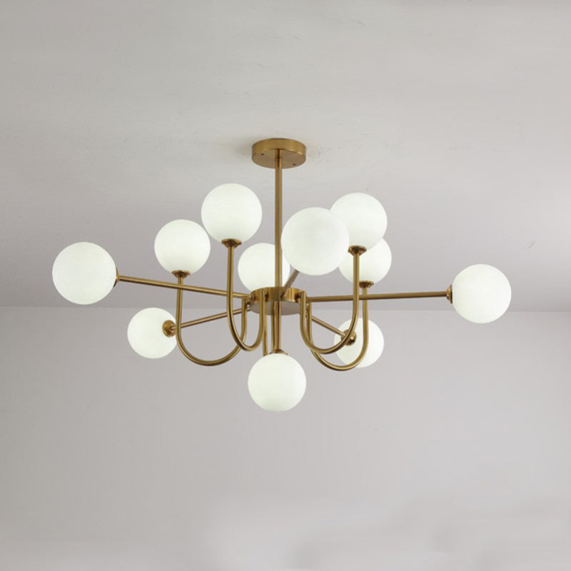 Contemporary Chandelier Glass Shade Pendant Lighting Fixtures for Dining Room