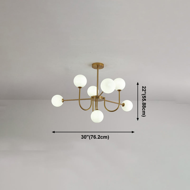 Contemporary Chandelier Glass Shade Pendant Lighting Fixtures for Dining Room