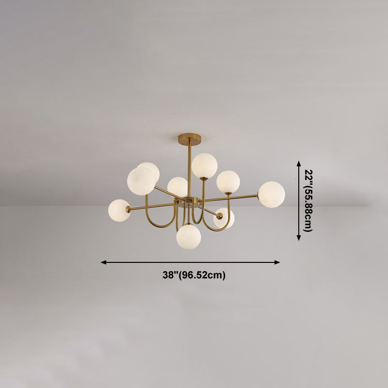 Contemporary Chandelier Glass Shade Pendant Lighting Fixtures for Dining Room