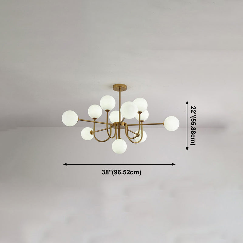 Contemporary Chandelier Glass Shade Pendant Lighting Fixtures for Dining Room