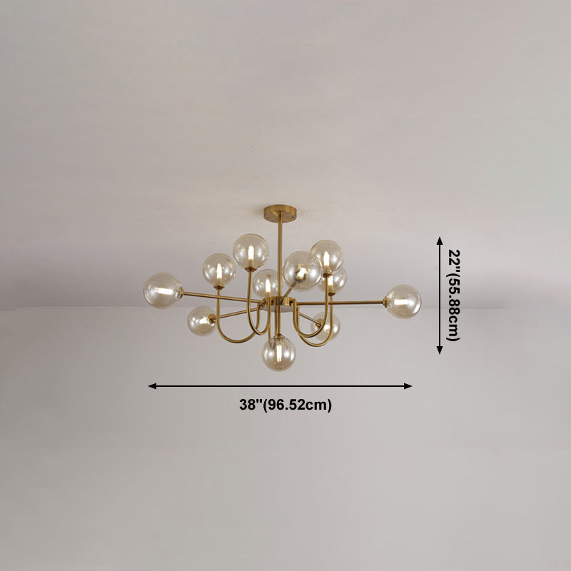 Contemporary Chandelier Glass Shade Pendant Lighting Fixtures for Dining Room