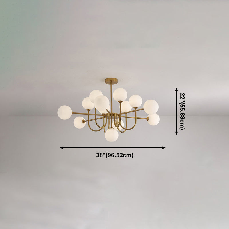 Contemporary Chandelier Glass Shade Pendant Lighting Fixtures for Dining Room