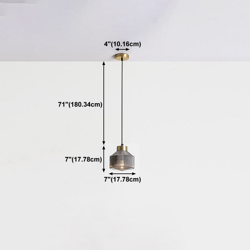 Géométrie moderne en forme de pendentif en verre 1 salle à manger de tête.