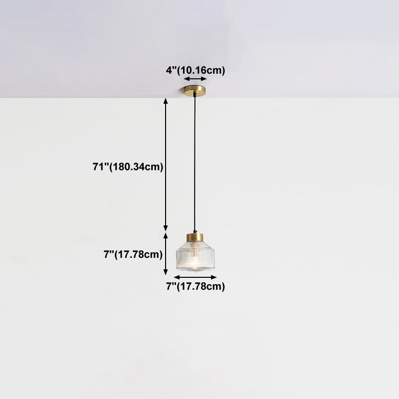 Géométrie moderne en forme de pendentif en verre 1 salle à manger de tête.