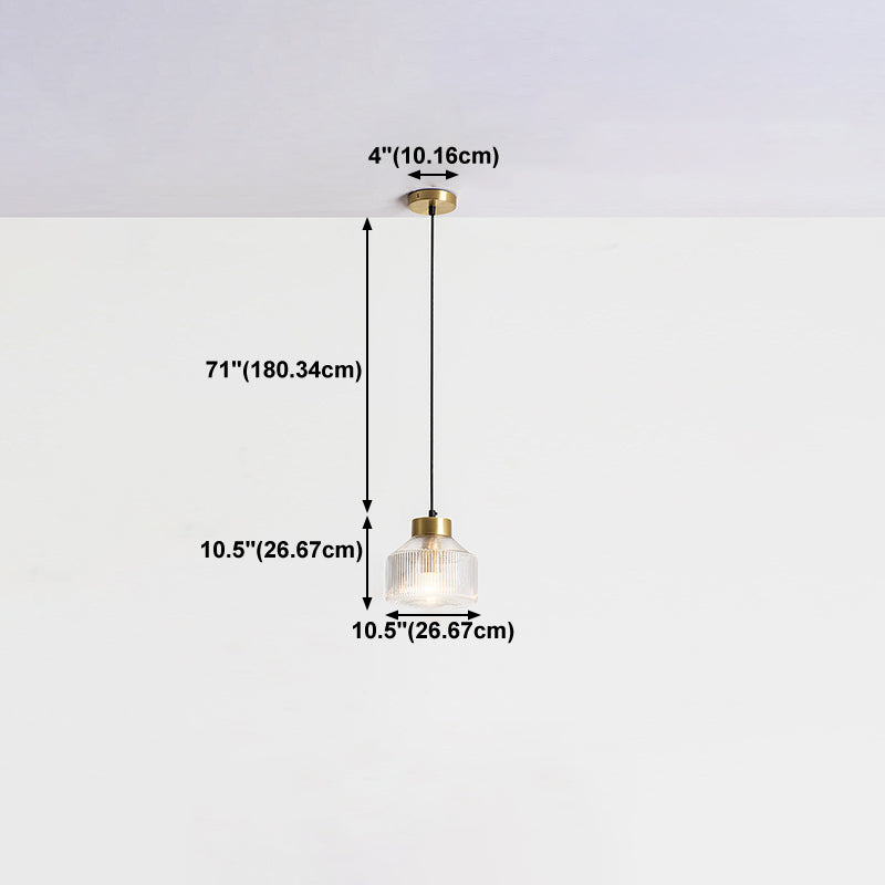 Géométrie moderne en forme de pendentif en verre 1 salle à manger de tête.