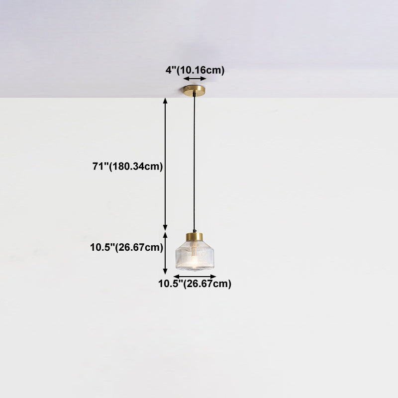 Géométrie moderne en forme de pendentif en verre 1 salle à manger de tête.