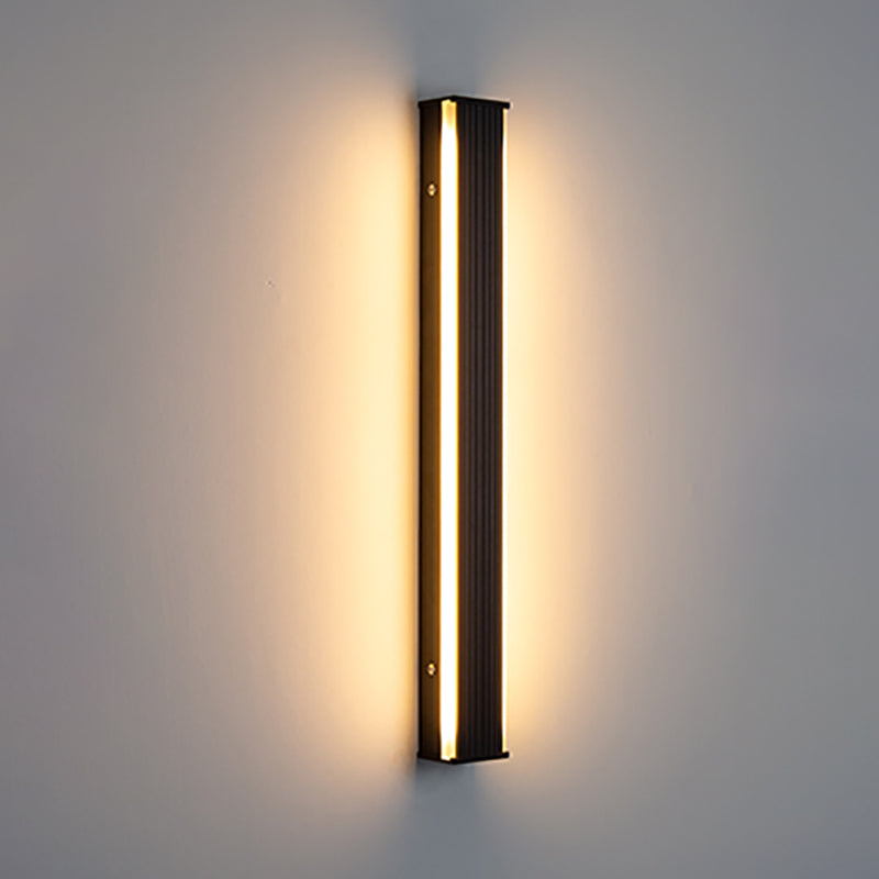 Mur de l'aluminium moderne bande lumineuse 2 lumières applique murale en noir pour la cage d'escalier