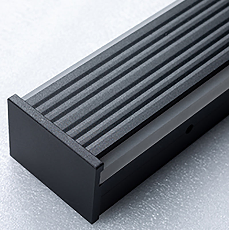 Mur de l'aluminium moderne bande lumineuse 2 lumières applique murale en noir pour la cage d'escalier