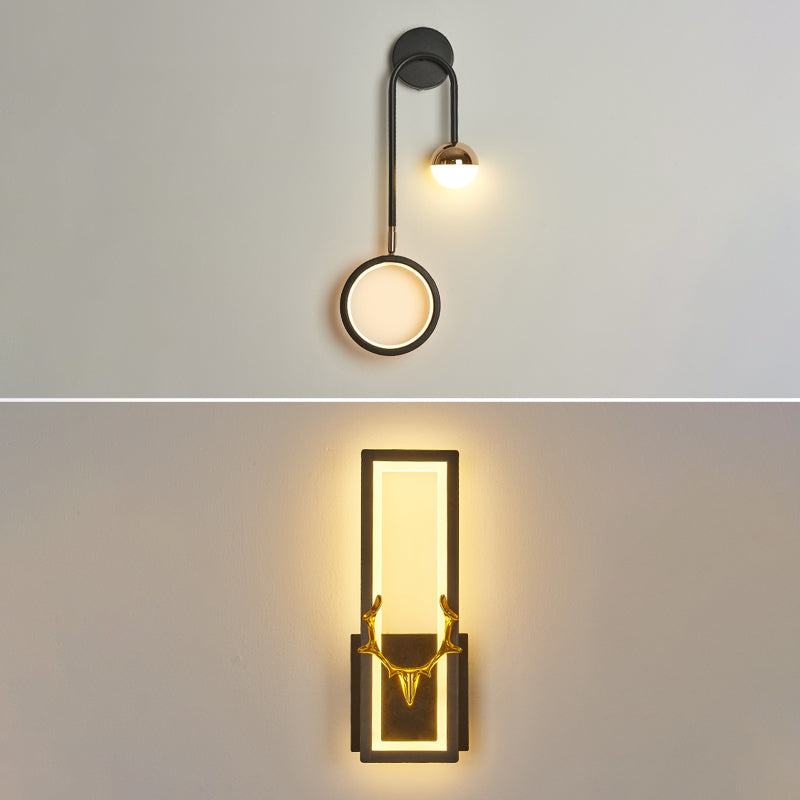Nordischer Metall Wandleuchte geometrische LED -Wandleuchte für Wohnzimmer