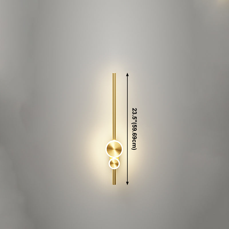 Nordic Aluminium Murce Gold Light LED LED Straight Light pour le salon