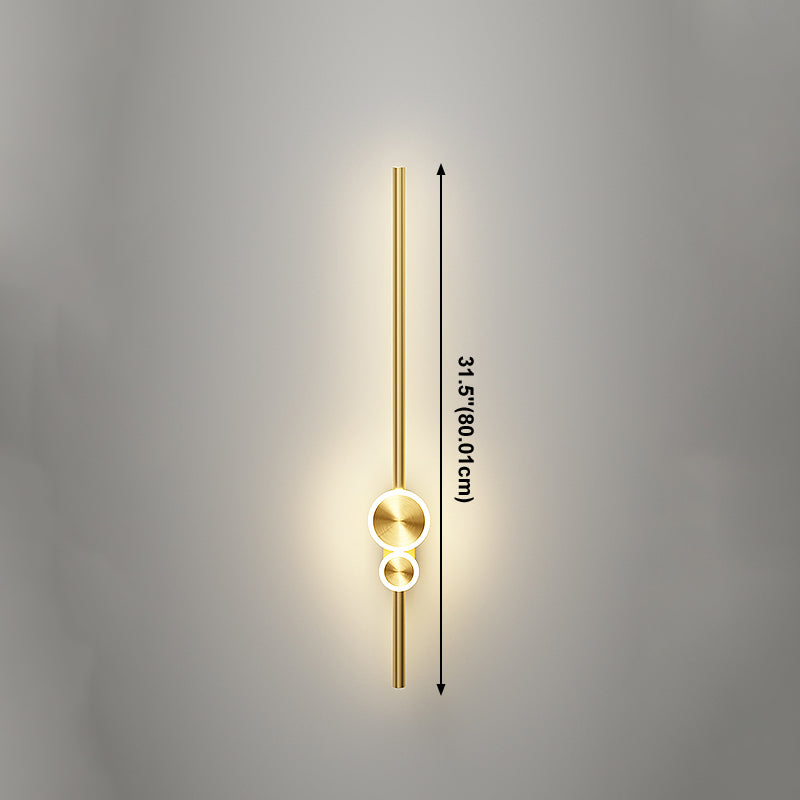 Nordic Aluminium Murce Gold Light LED LED Straight Light pour le salon