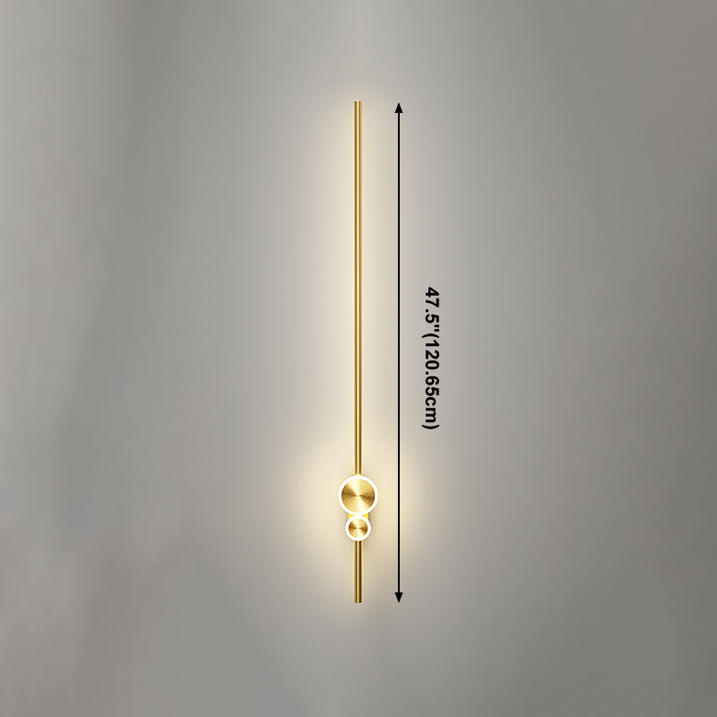 Nordic Aluminium Murce Gold Light LED LED Straight Light pour le salon