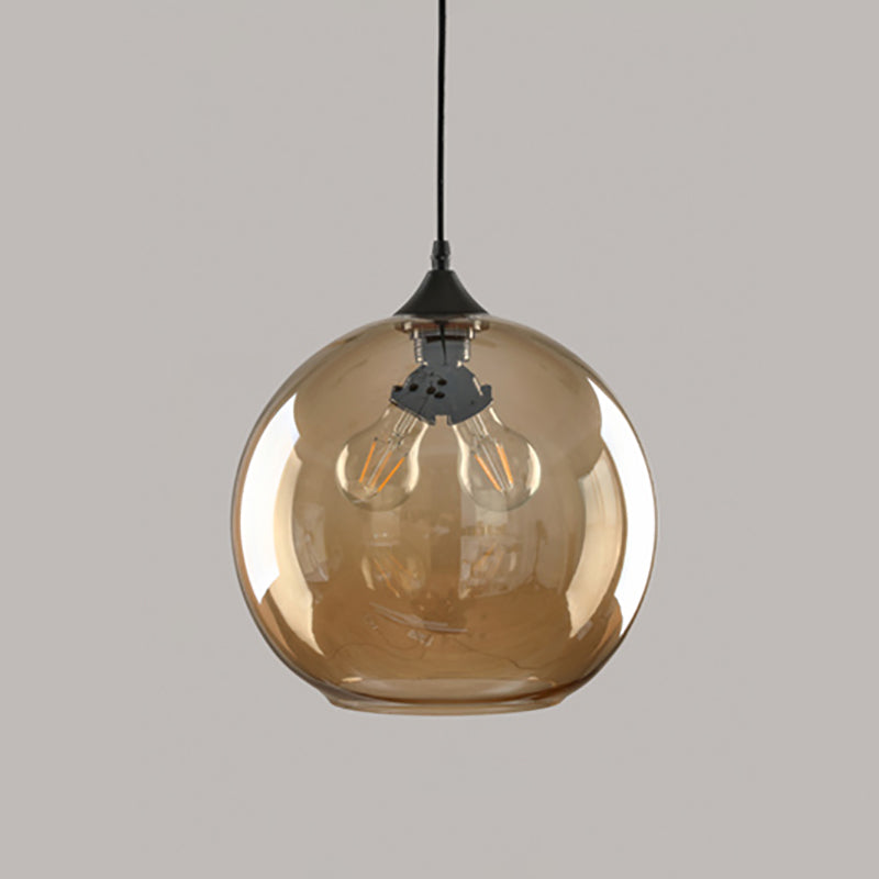 Amber Glass Hanglampverlichting Geometrische industriële suspensielamp met 1 licht