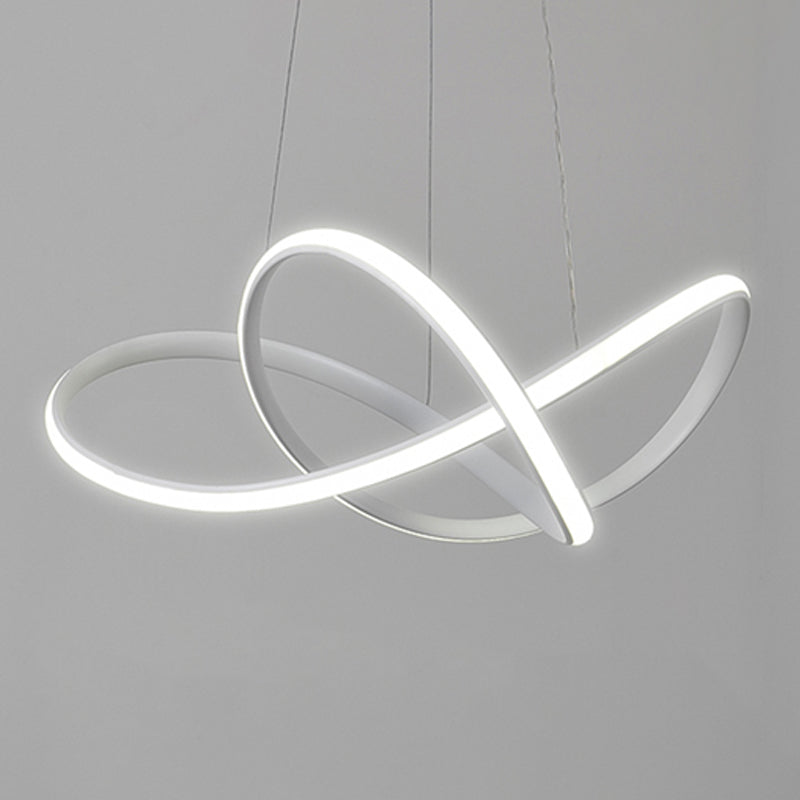 Modern Artistic LED Linear Pendant Light Aluminium Hanging Lamp with Silicone Shade