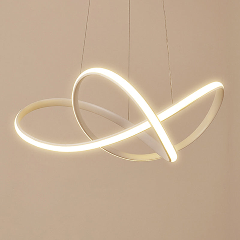 Modern Artistic LED Linear Pendant Light Aluminium Hanging Lamp with Silicone Shade