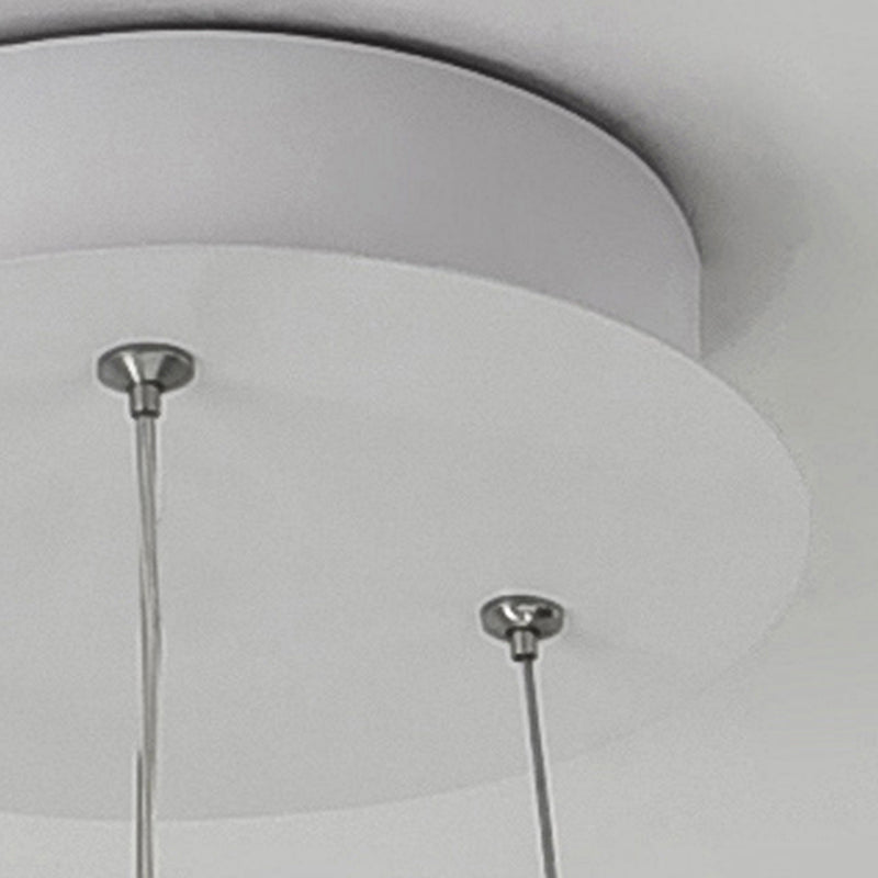 Modern Artistic LED Linear Pendant Light Aluminium Hanging Lamp with Silicone Shade