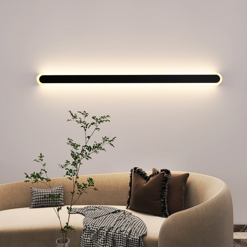 Iluminación de pared de forma lineal de metal Luz de luz de pared de luz simple moderna